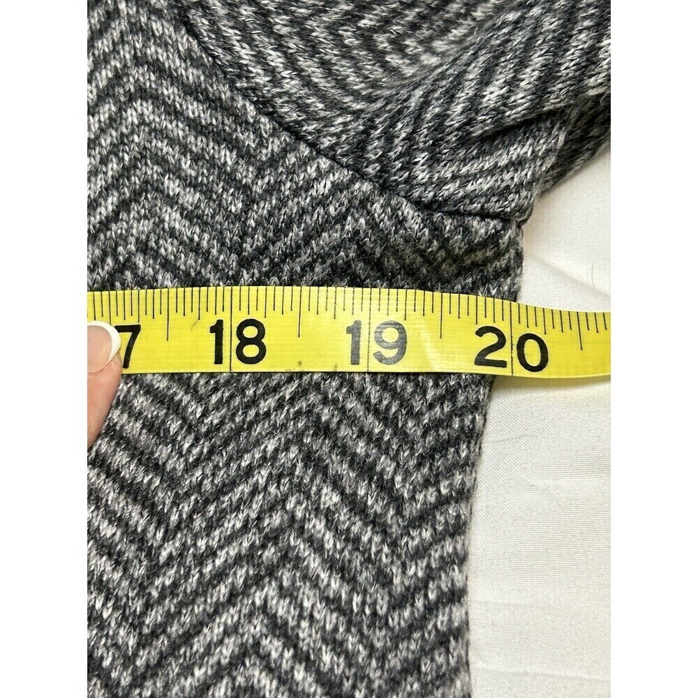 BANANA REPUBLIC Asymmetrical Houndstooth Charcoal Women’s Jacket Medium - Picture 8 of 9